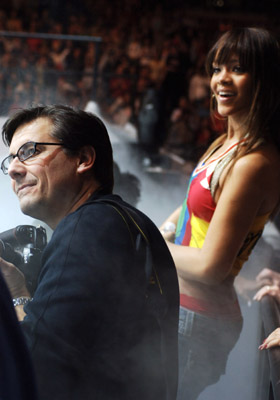 Kevin Mazur and Rihanna