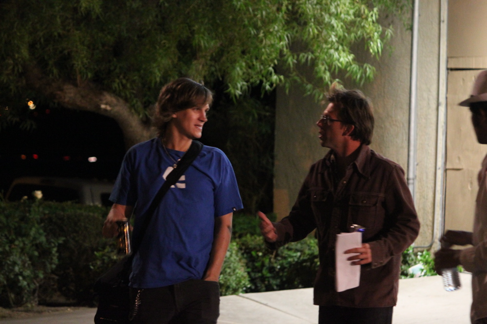 Director Bill McAdams Jr and Jason Mewes discuss scene in Agua Caliente