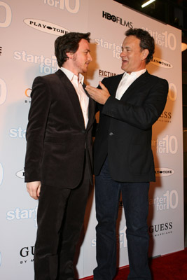 Tom Hanks and James McAvoy at event of Starter for 10 (2006)