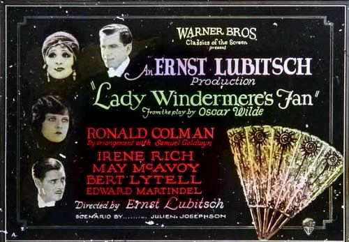 Ronald Colman, Bert Lytell, May McAvoy and Irene Rich in Lady Windermere's Fan (1925)