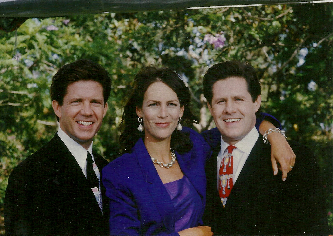 Butch McCain, Jamie Lee Curtis and Ben McCain after interview for Good Morning Oklahoma.