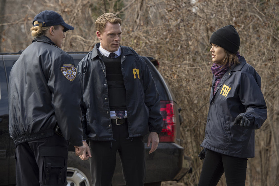 Still of Mary B. McCann, Megan Boone and Diego Klattenhoff in The Blacklist (2013)