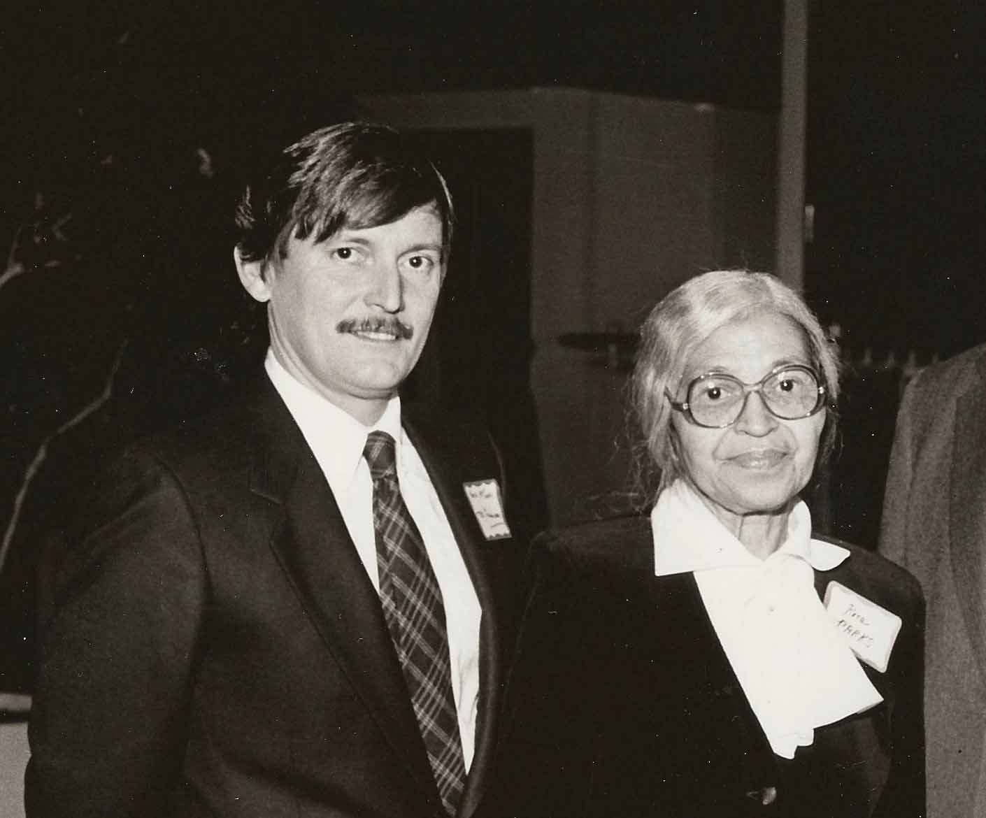 Kevin McCarey with Rosa Parks at 