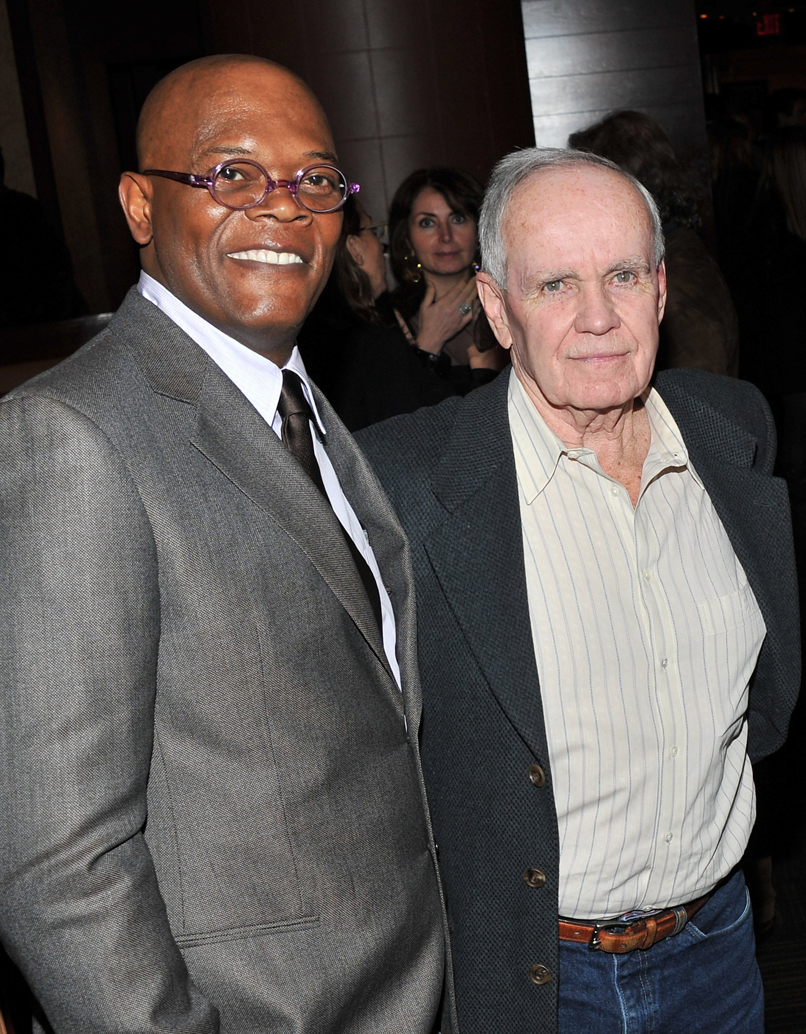 Samuel L. Jackson and Cormac McCarthy at event of The Sunset Limited (2011)