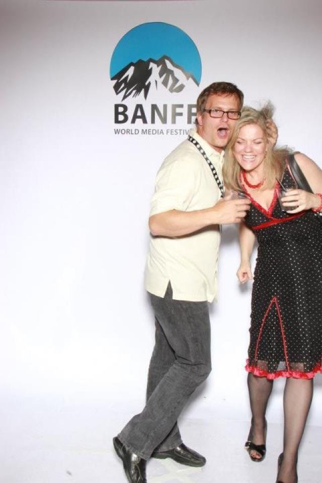 S. Siobhan McCarthy with David from Work at Play at The Banff World Media Festival - Netflix Party