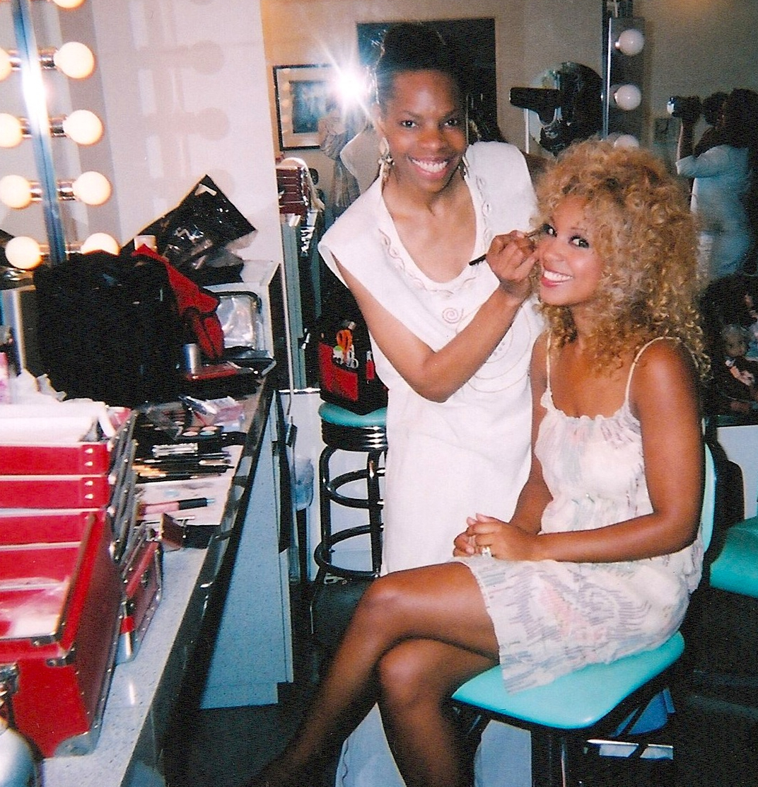 Cat'Ania McCoy-Howze, Makeup Artist with Reagan Gomez-Preston for Love Don't Cost A Thing. She applies makeup on her for a InStyle Magazine Shoot following movie scenes