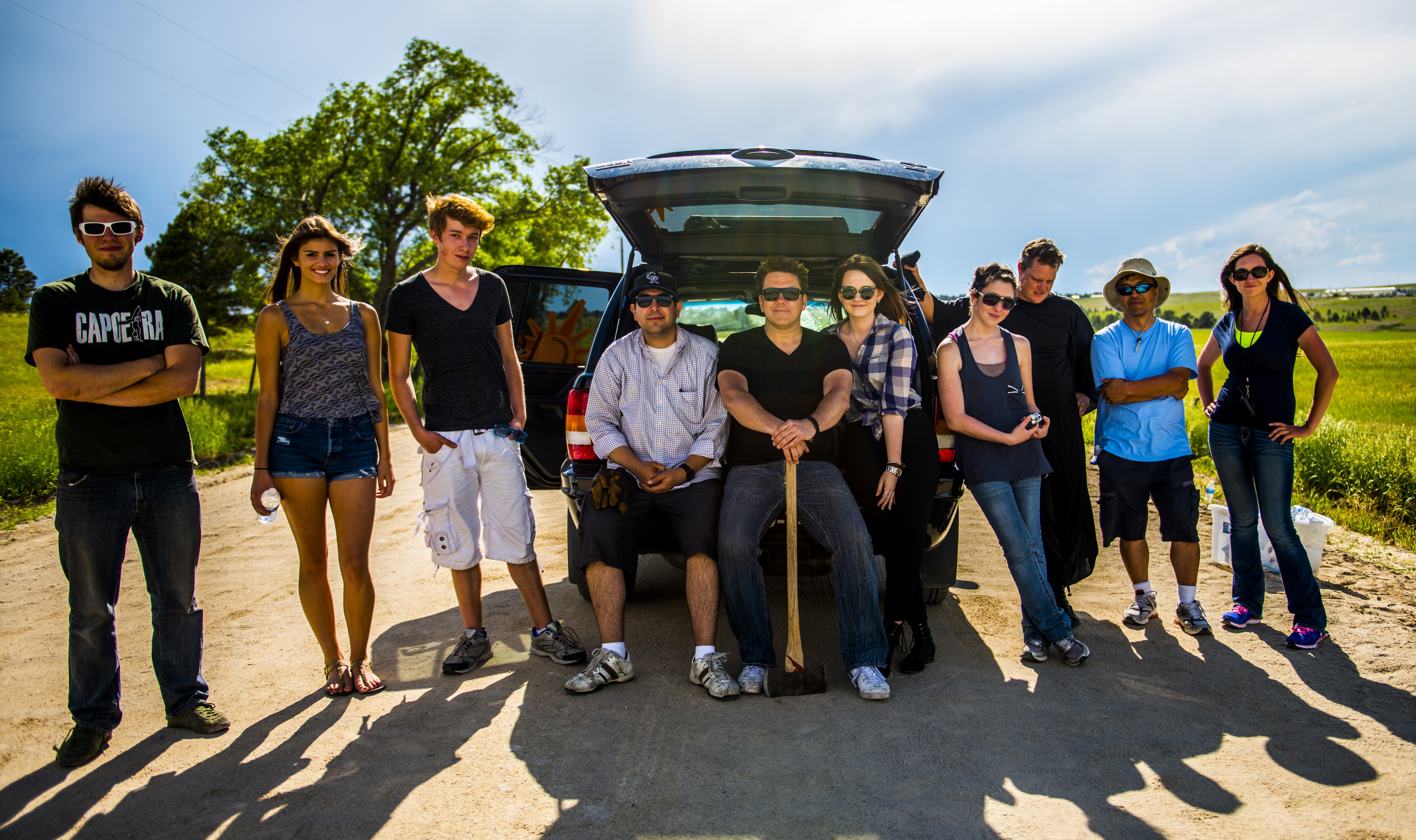 Cast and crew picture last day of shooting on 