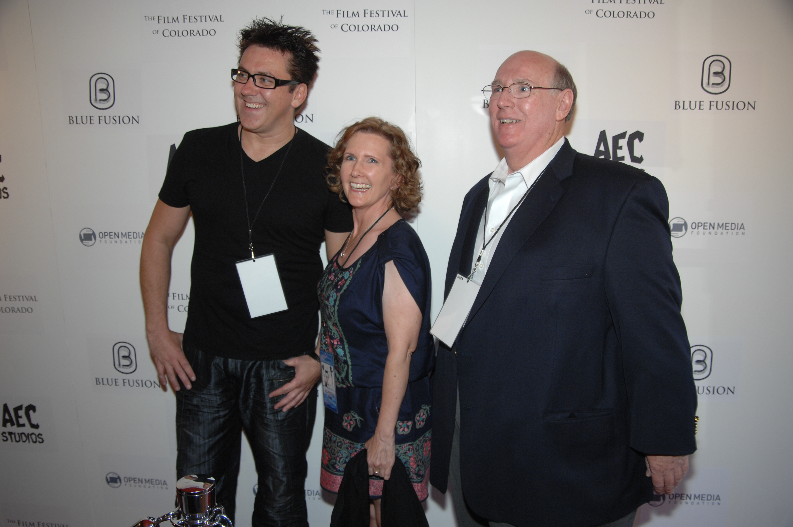 Brian McCulley, Colorado State Senator Linda Newell and State Film Commissioner Kevin Shand at the Film Festival of Colroado.