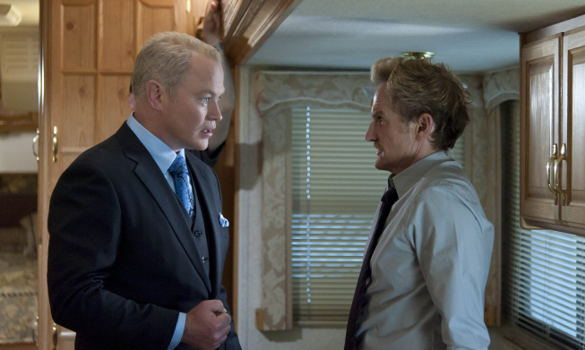 Still of Jere Burns and Neal McDonough in Justified (2010)