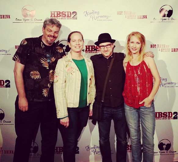 Producers Ian Hunter and Shannon Gans with composer Eban Schletter and Kris McGaha. International Family Film Festival. November 7, 2014