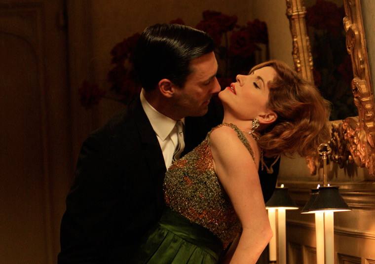 As Bobbie Barrett with Jon Hamm as Don Draper MAD MEN