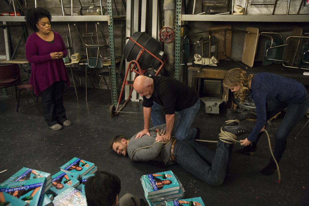 Still of Jonathan Banks, Joel McHale, Yvette Nicole Brown and Gillian Jacobs in Community (2009)