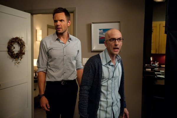 Still of Joel McHale and Jim Rash in Community (2009)