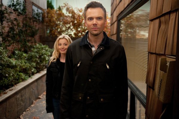 Still of Joel McHale and Gillian Jacobs in Community (2009)