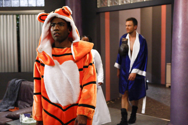 Still of Joel McHale and Donald Glover in Community (2009)