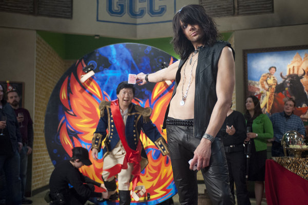 Still of Ken Jeong and Joel McHale in Community (2009)