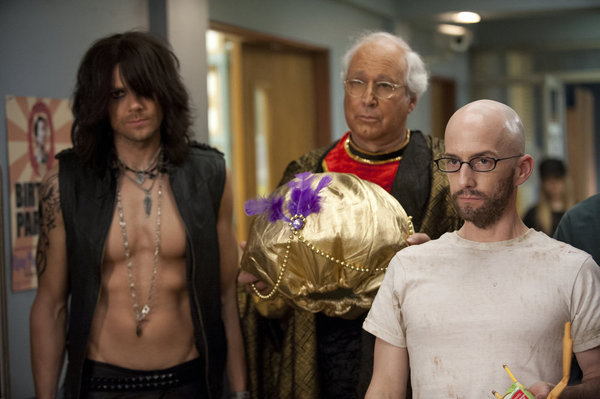 Still of Chevy Chase, Joel McHale and Jim Rash in Community (2009)