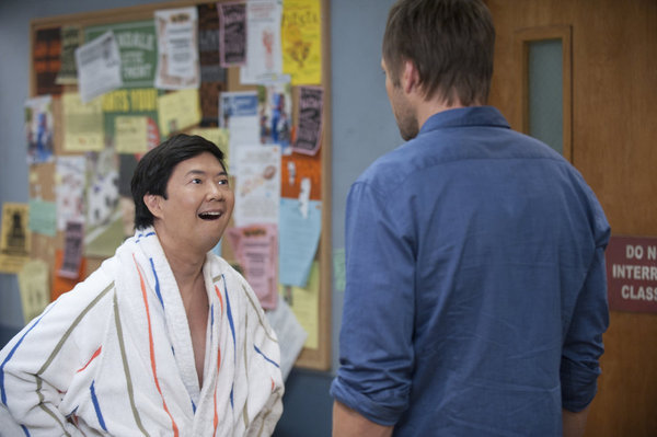 Still of Ken Jeong and Joel McHale in Community (2009)