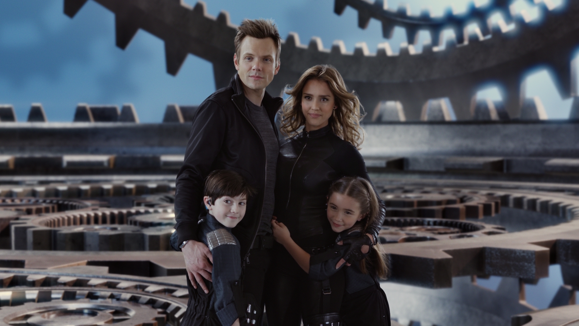 Still of Jessica Alba, Joel McHale, Mason Cook and Rowan Blanchard in Spy Kids: All the Time in the World in 4D (2011)