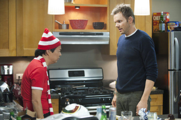 Still of Ken Jeong and Joel McHale in Community (2009)