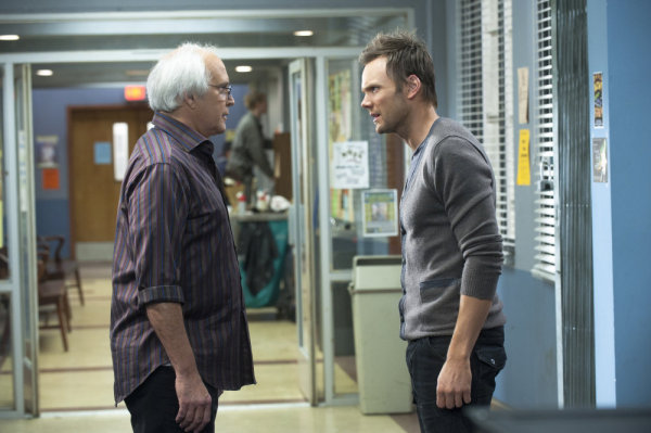 Still of Chevy Chase and Joel McHale in Community (2009)