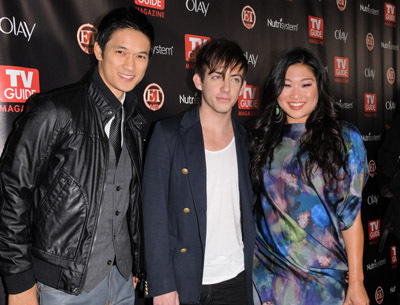 Joel McHale, Harry Shum Jr. and Jenna Ushkowitz