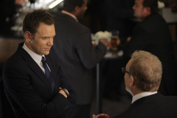 Still of Drew Carey and Joel McHale in Community (2009)