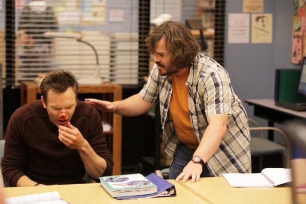 Still of Jack Black and Joel McHale in Community (2009)