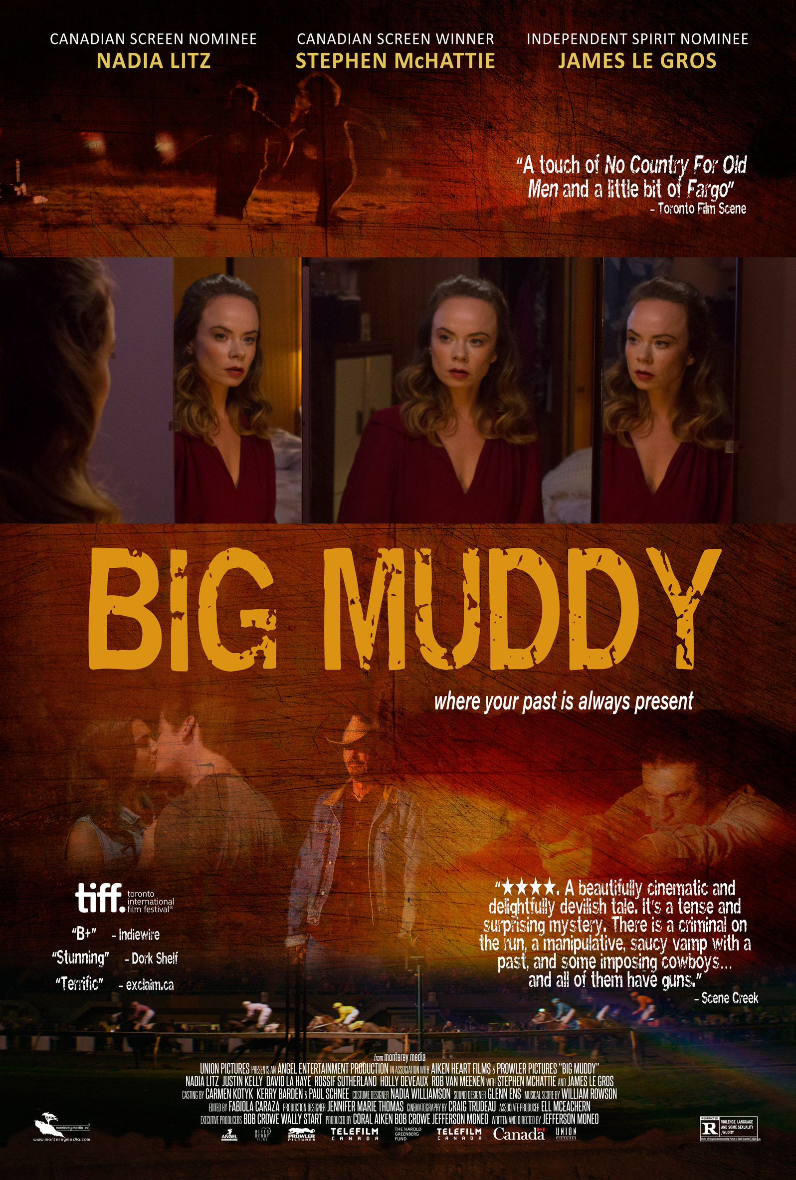 James Le Gros, David La Haye, Nadia Litz, Stephen McHattie and Justin Kelly in Big Muddy (2014)
