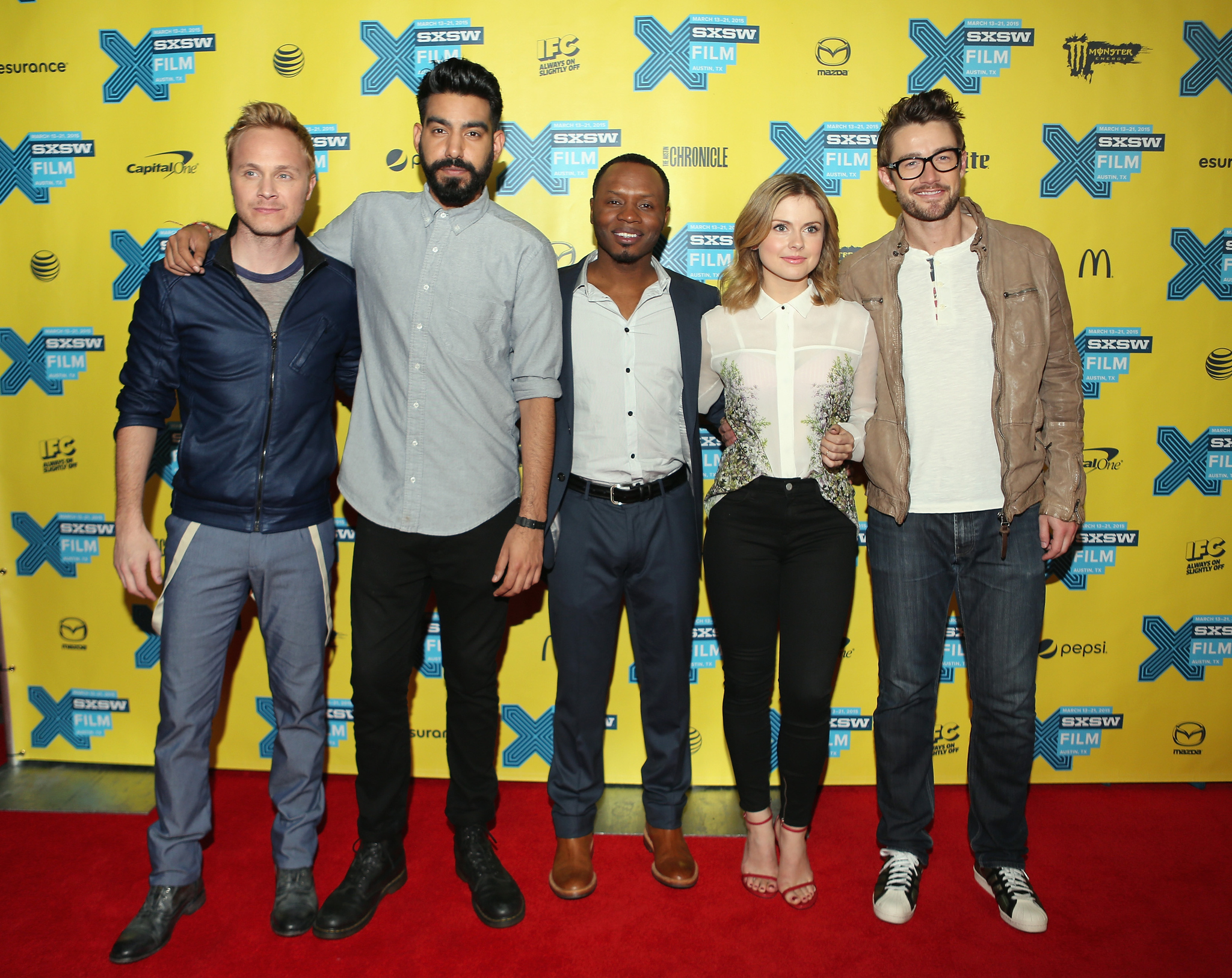 Robert Buckley, Malcolm Goodwin, Rose McIver, David Anders and Rahul Kohli at event of iZombie (2015)