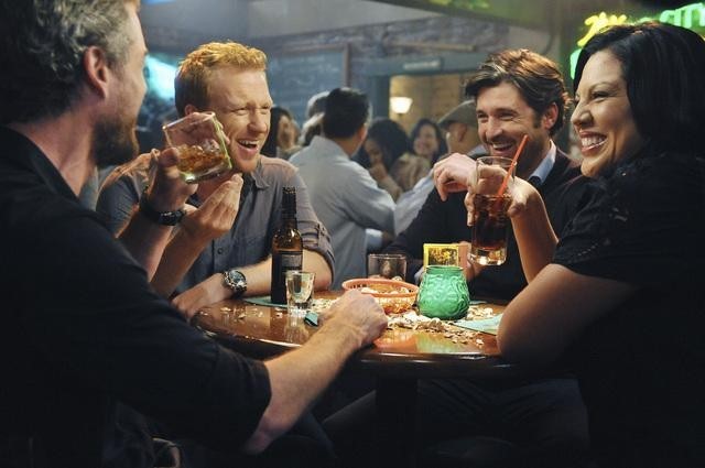 Still of Patrick Dempsey, Eric Dane, Kevin McKidd and Sara Ramirez in Grei anatomija (2005)