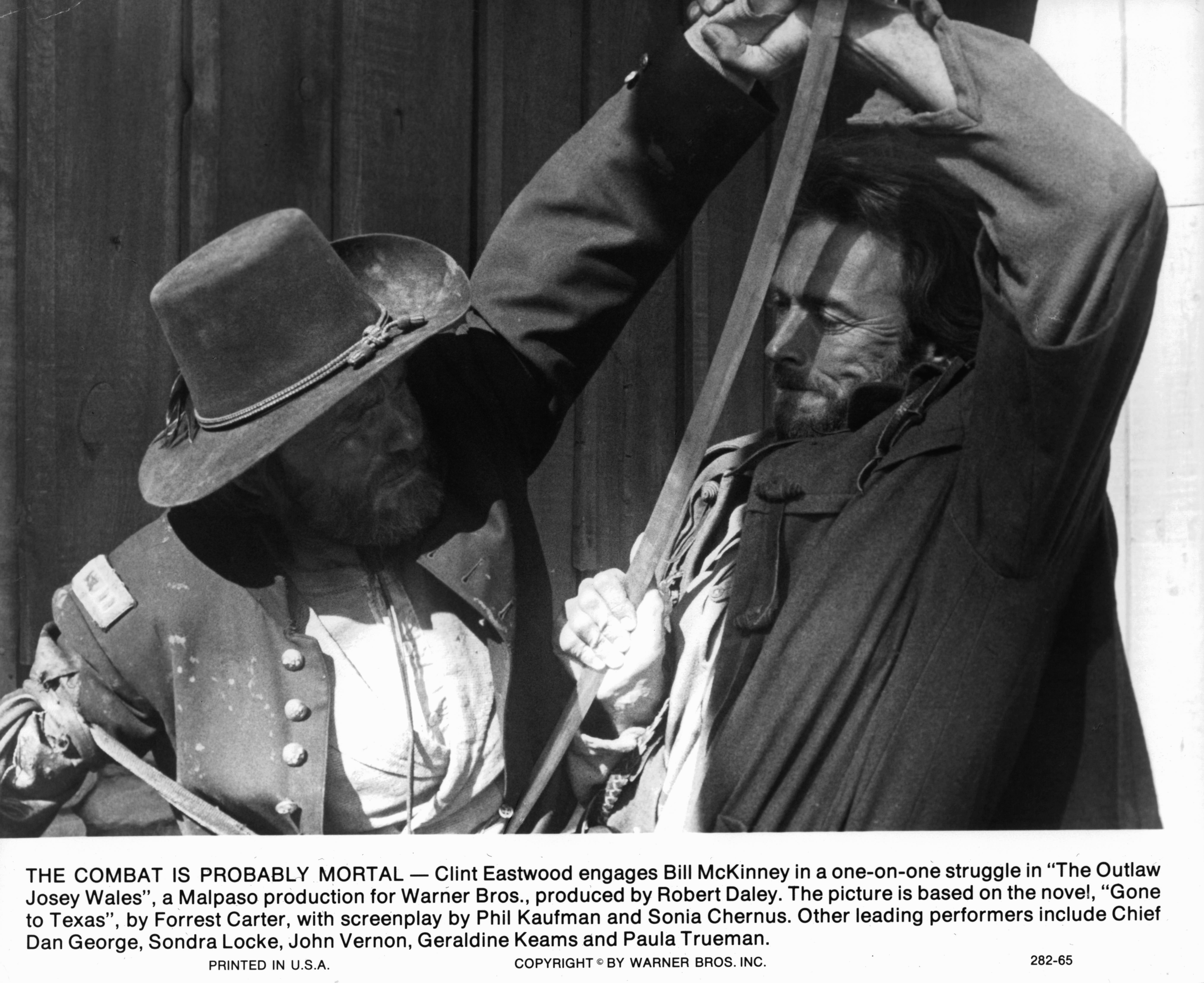 Still of Clint Eastwood and Bill McKinney in The Outlaw Josey Wales (1976)