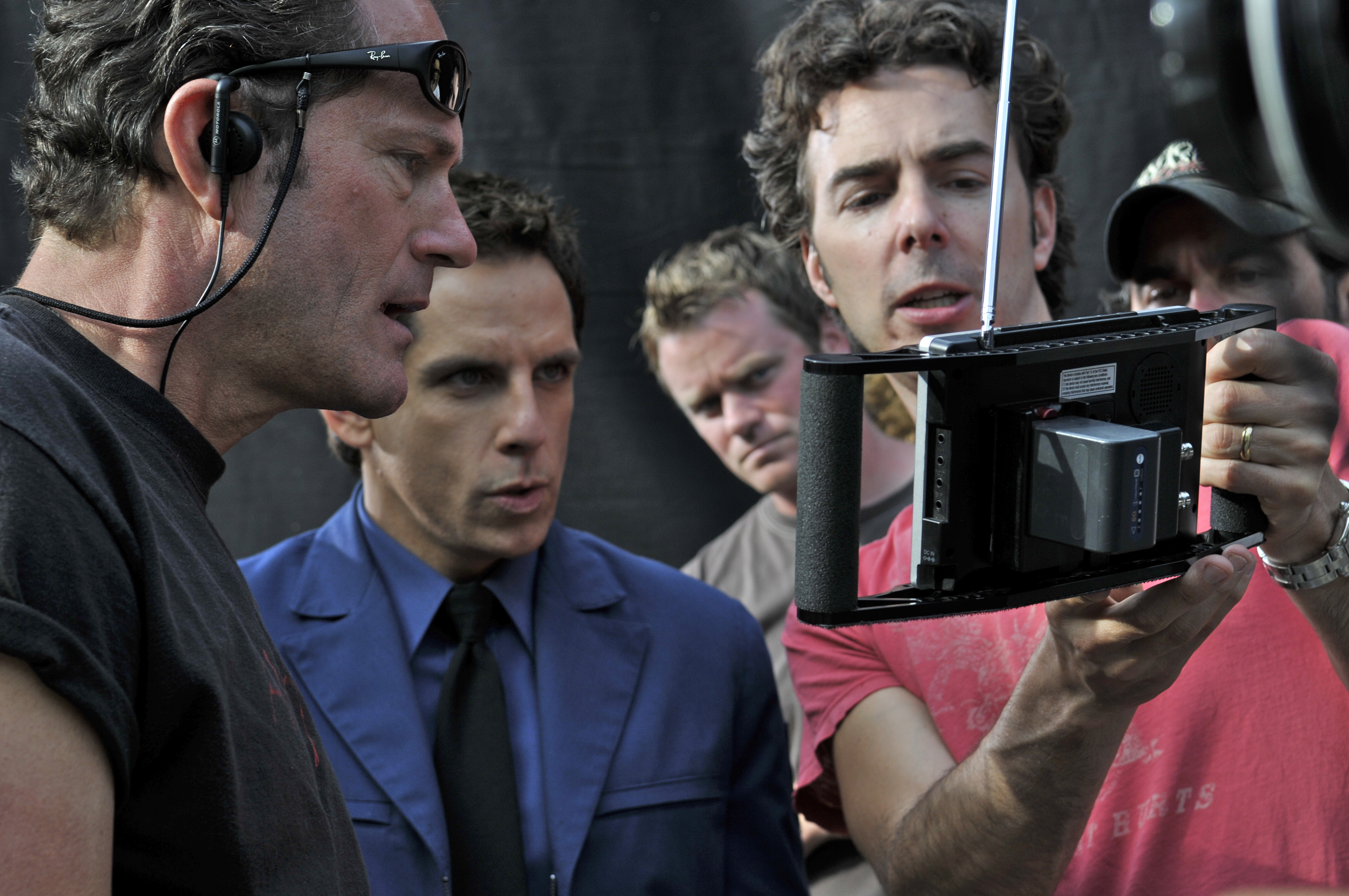 Josh McLaglen, Ben Stiller and Shawn Levy on the set of NIGHT AT THE MUSEUM 2