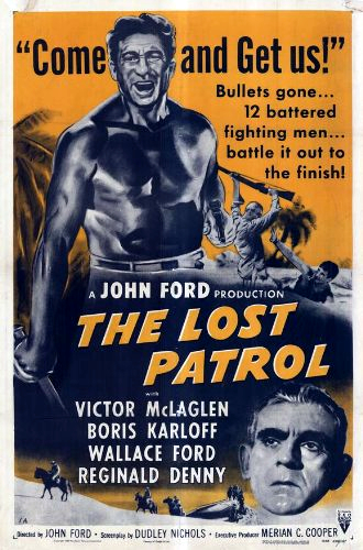 Boris Karloff and Victor McLaglen in The Lost Patrol (1934)