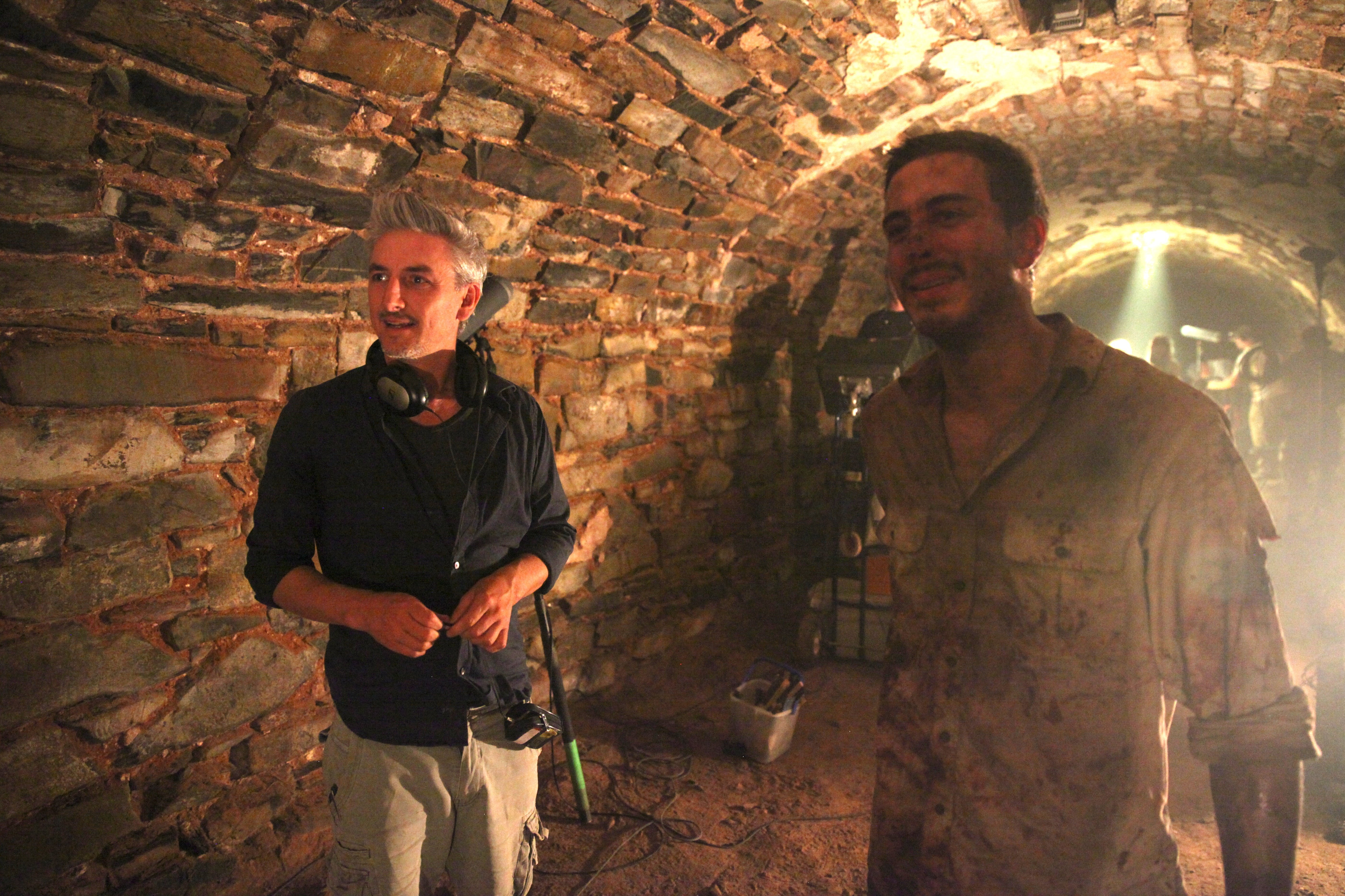 Director Greg McLean and Actor Ryan Corr on the set of Wolf Creek 2