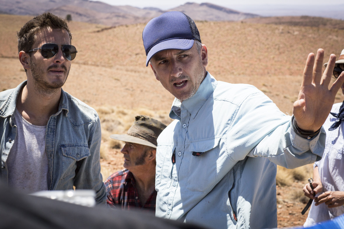 Actor Ryan Corr and Director Greg McLean on the set of Wolf Creek 2