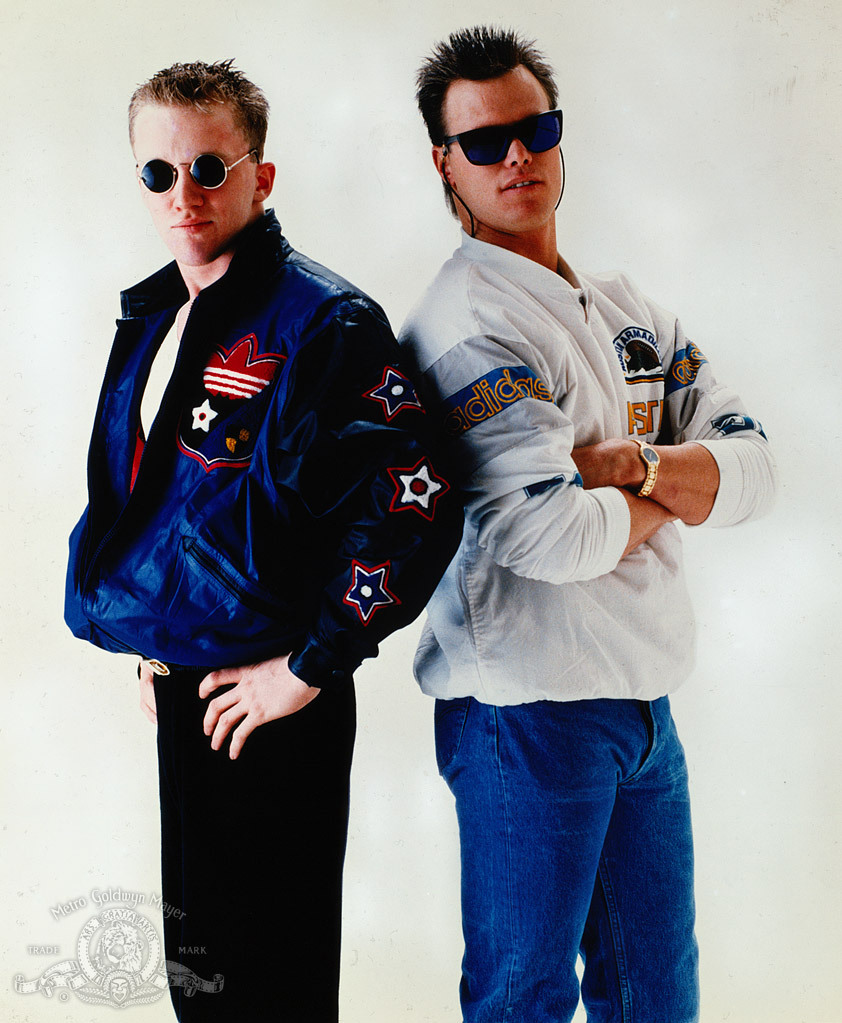 Still of Anthony Michael Hall and Jim McMahon in Johnny Be Good (1988)