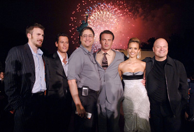 Jessica Alba, Michael Chiklis, Chris Evans, Ioan Gruffudd, Julian McMahon and Tom Rothman at event of Fantastiskas ketvertas (2005)