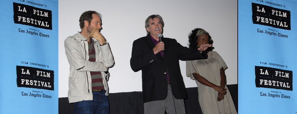 Director Lance Hammer, actor Johnny McPhail and actress Tarra Riggs at the 2008 Los Angeles Film Festival screening of 