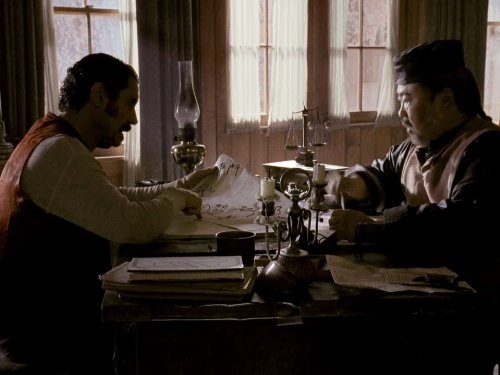 Still of Ian McShane and Keone Young in Deadwood (2004)