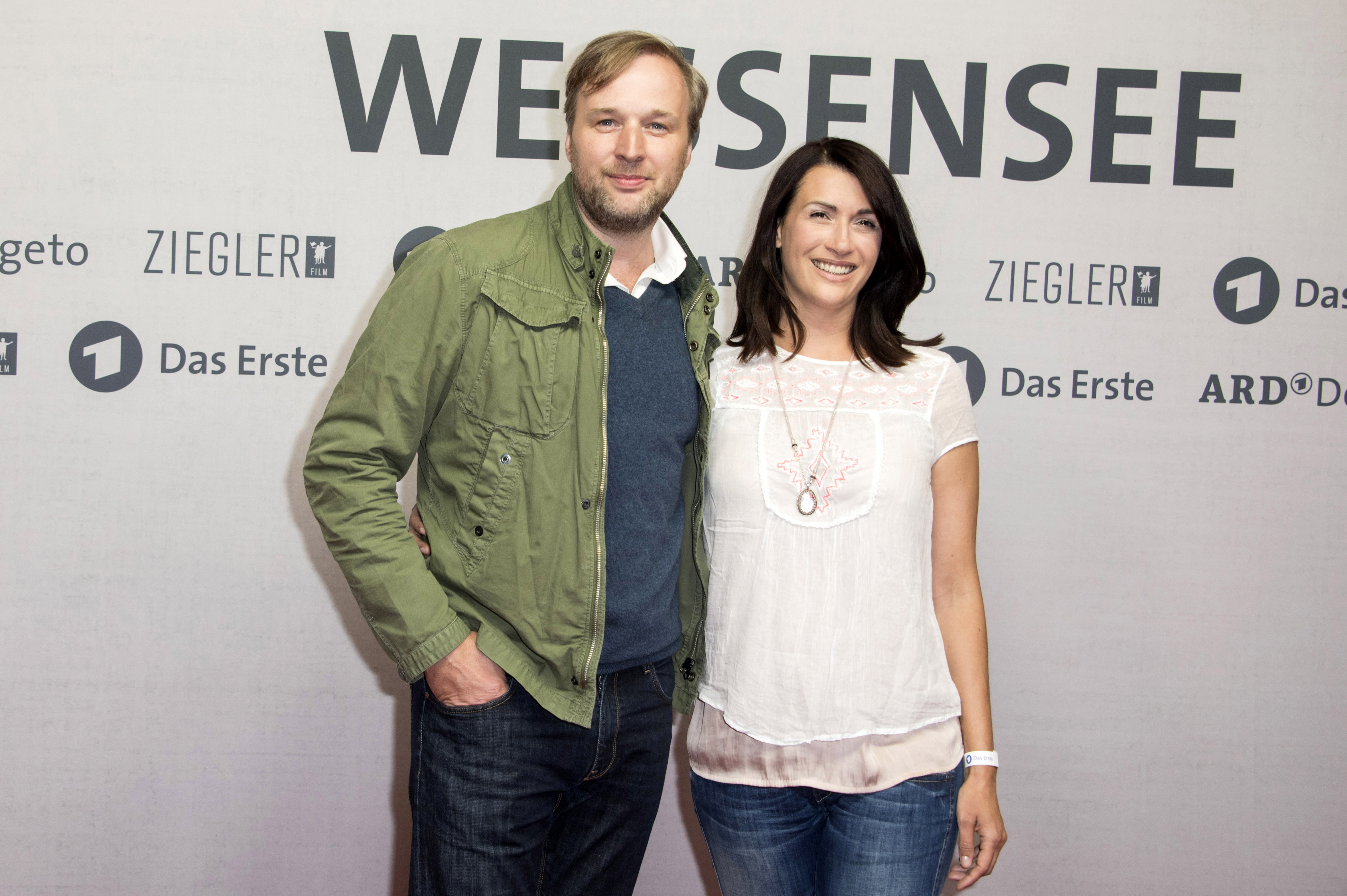 Stephan Grossmann (Görlitz) and Claudia Mehnert (Nicole Henning) at the premiere of TV mini series 