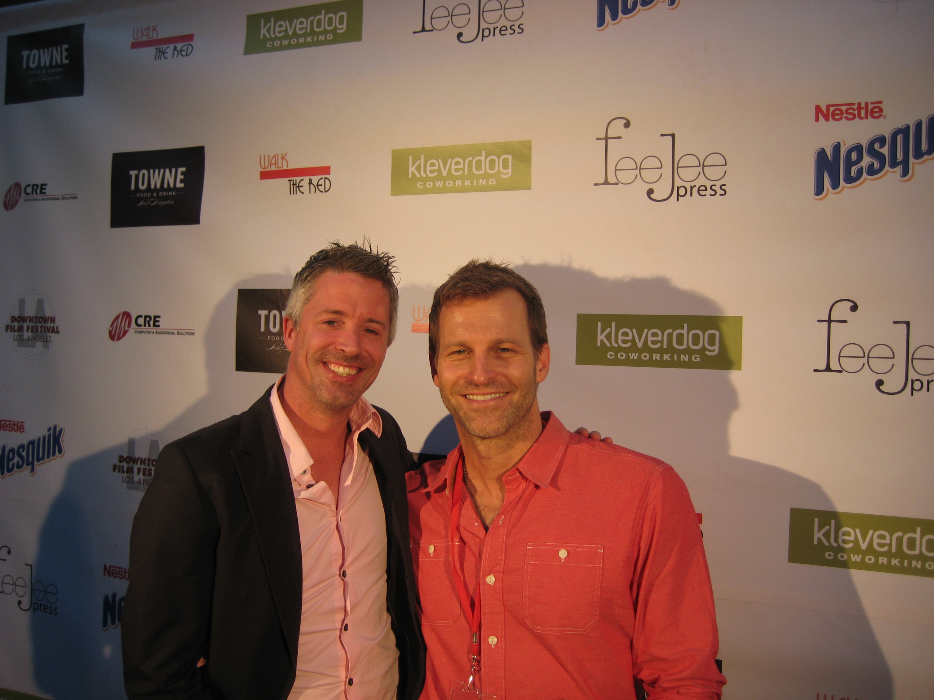 Anthony Meindl with Kenny Kelleher at the 2012 Downtown Los Angeles Film Festival.