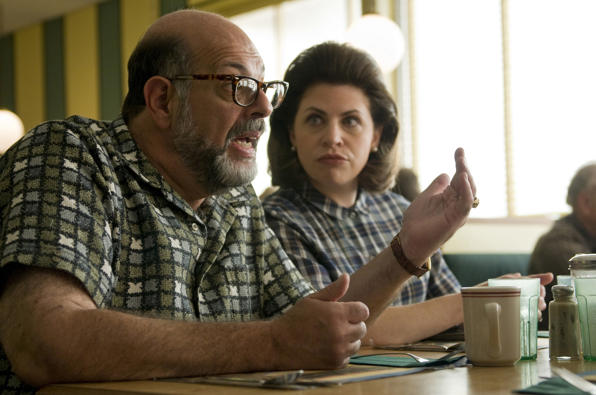 Still of Fred Melamed and Sari Lennick in A Serious Man (2009)