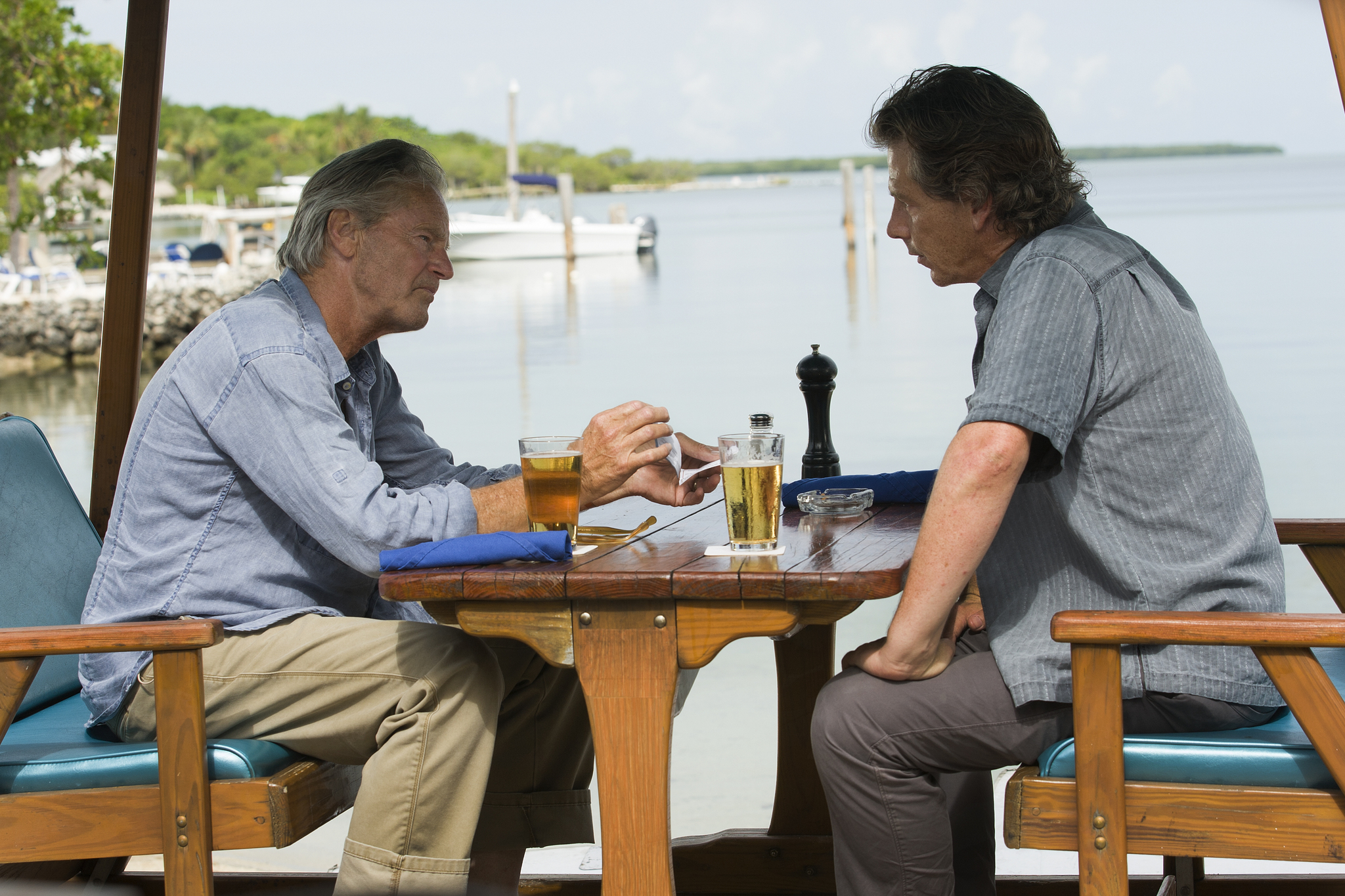 Still of Sam Shepard and Ben Mendelsohn in Bloodline (2015)