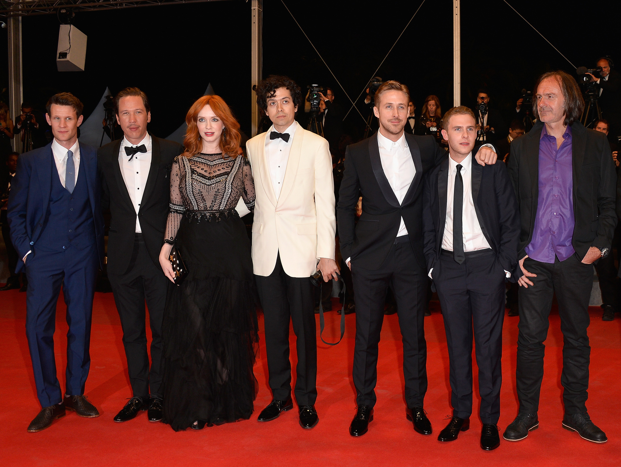 Geoffrey Arend, Iain De Caestecker, Ryan Gosling, Christina Hendricks, Ben Mendelsohn, Matt Smith and Reda Kateb at event of Lost River (2014)