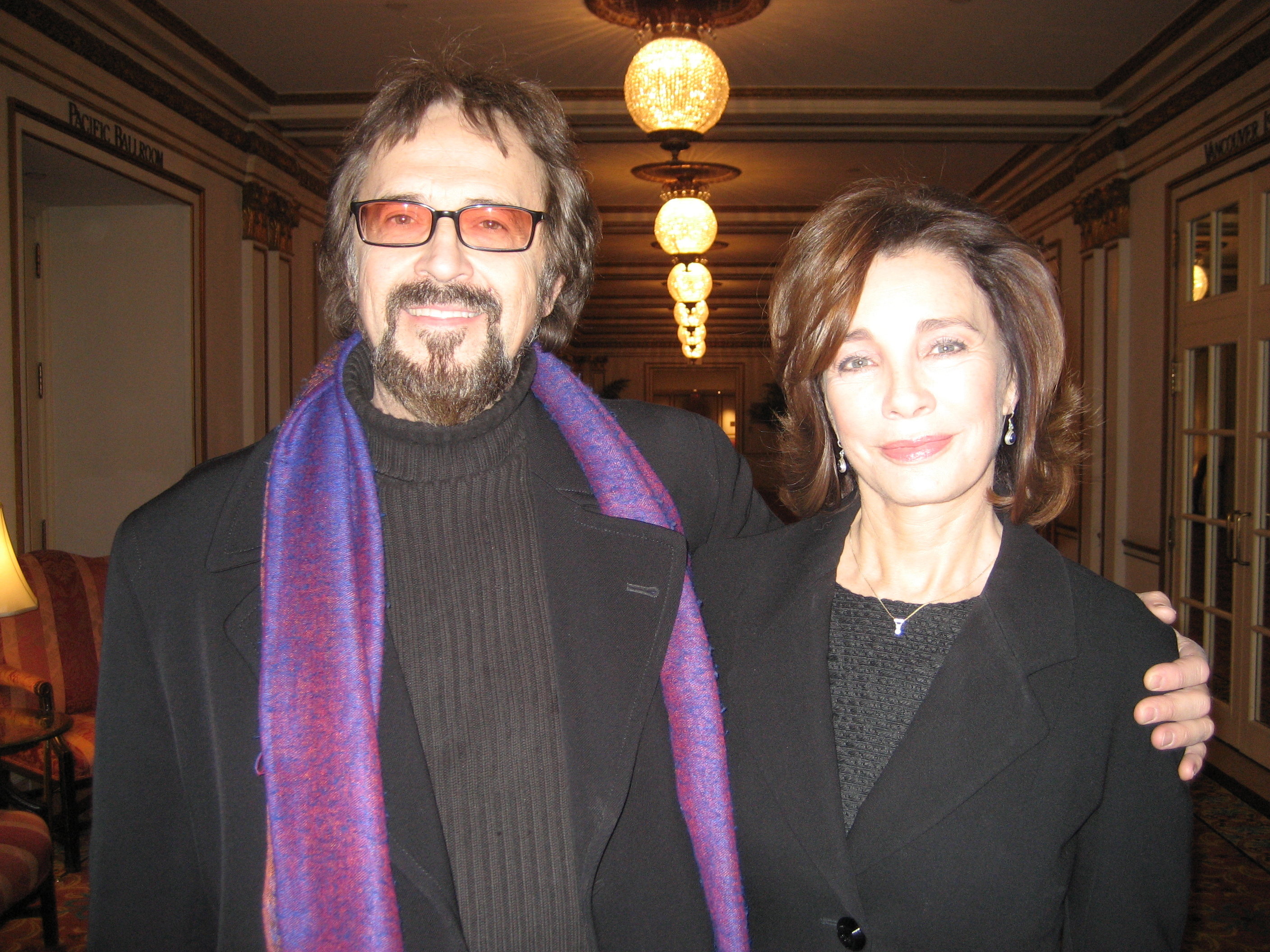 Anne Archer and writer/director George Mendeluk on the White House set for 