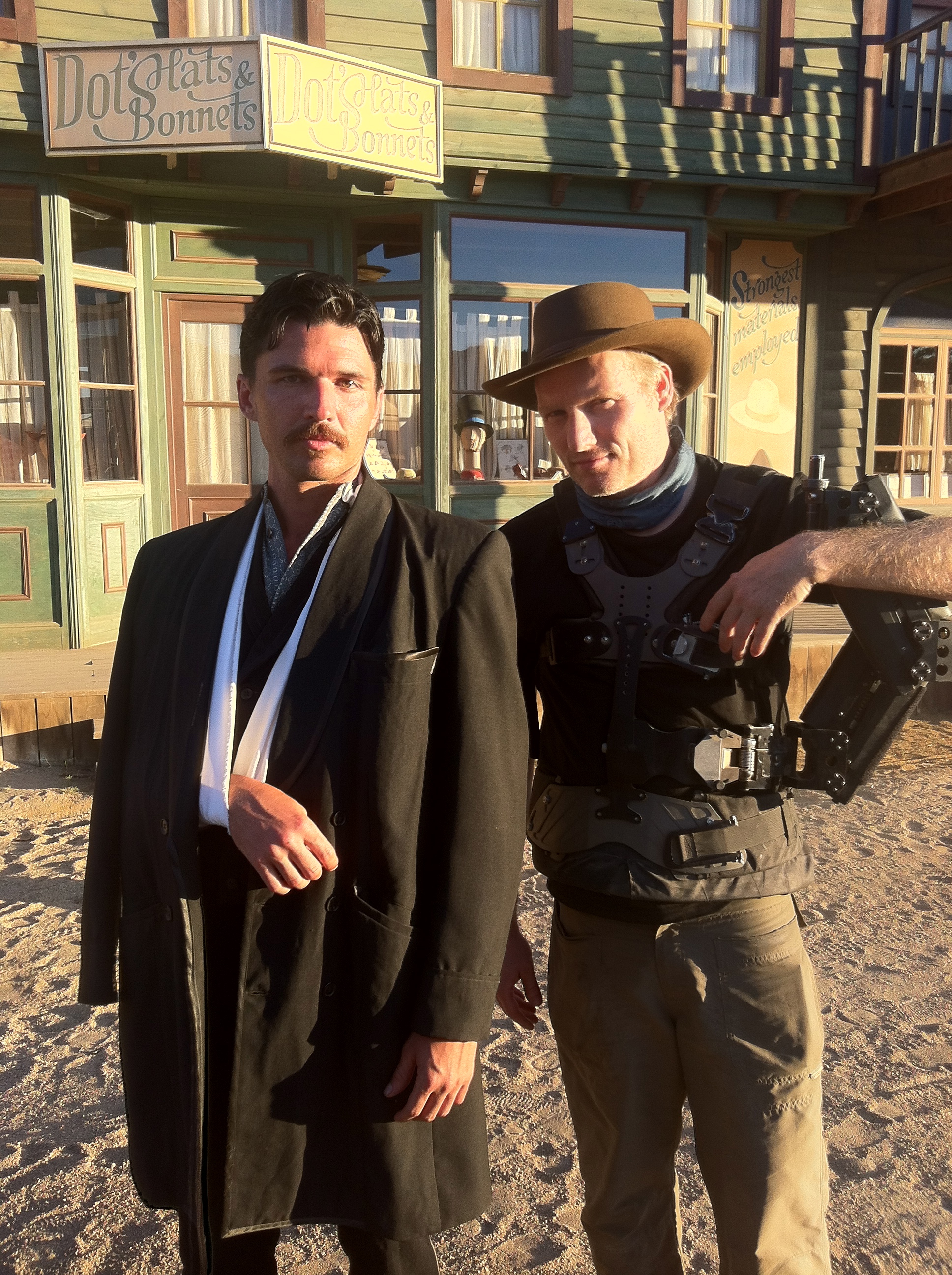 with Russell Quinn Cummings on the set of Six Bullets to Hell in Spain