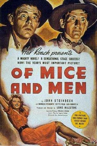 Lon Chaney Jr., Betty Field and Burgess Meredith in Of Mice and Men (1939)