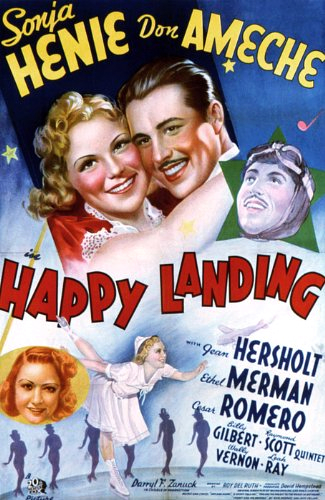 Don Ameche, Sonja Henie and Ethel Merman in Happy Landing (1938)