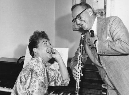 Ethel Merman and Benny Goodman circa 1955